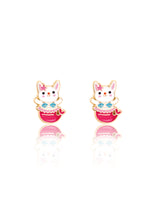Girl Nation GN-J581S05 Boucles d'oreilles en émail - Lapin sirène rose - Girl Nation vendu par Veille sur toi