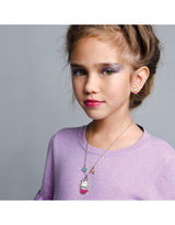 Girl Nation GN-J581S05 Boucles d'oreilles en émail - Lapin sirène rose - Girl Nation vendu par Veille sur toi