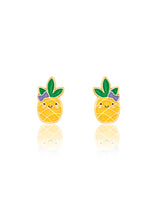 Girl Nation GN-J590S Boucles d'oreilles en émail - Ananas Kawaii - Girl Nation vendu par Veille sur toi