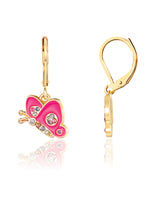 Girl Nation GN-J623E Boucles d'oreilles suspendues - Papillon scintillant - Girl Nation vendu par Veille sur toi