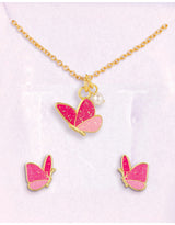 Girl Nation GN-J7132GS Coffret cadeau collier & boucles d'oreilles - Papillons - Girl Nation vendu par Veille sur toi