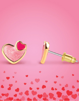 Girl Nation GN-J7134GS Coffret cadeau collier & boucles d'oreilles - Coeur à coeur - Girl Nation vendu par Veille sur toi