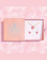 Girl Nation GN-J7134GS Coffret cadeau collier & boucles d'oreilles - Coeur à coeur - Girl Nation vendu par Veille sur toi