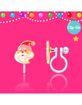 Girl Nation GN-JX511sc Boucles d'oreilles à clip en émail - Joyeux Père Noël  - Girl Nation vendu par Veille sur toi