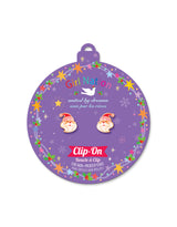 Girl Nation GN-JX511sc Boucles d'oreilles à clip en émail - Joyeux Père Noël  - Girl Nation vendu par Veille sur toi