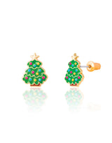 Girl Nation GN-JX512s Boucles d'oreilles en émail - Sapin de Noël joyeux - Girl Nation vendu par Veille sur toi