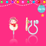 Girl Nation GN-JX514sc Boucles d'oreilles à clip en émail - Bonhomme de neige merveilleux - Girl Nation vendu par Veille sur toi