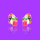 Girl Nation GN-JX515s Boucles d'oreilles en émail - Cadeau pour manchot - Girl Nation vendu par Veille sur toi