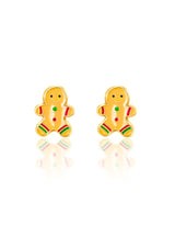 Girl Nation GN-JX517s Boucles d'oreilles en émail - Bonhomme de pain d'épices - Girl Nation vendu par Veille sur toi