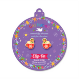 Girl Nation GN-JX521sC Boucles d'oreilles à clip en émail - Chocolat chaud - Girl Nation vendu par Veille sur toi