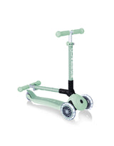 Globber GB692-505 Trottinette pliable à 3 roues lumineuses Ecologic - Junior 2 à 6 ans - Pistache - Globber vendu par Veille sur toi