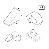 Go Coconut Canadian Play Couches, Furniture and Toys Wedge & Mega Rocker Bundle vendu par Veille sur toi