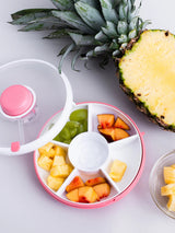 GöBe GOBECORAL Boîte à collation - Petit snack spinner - Corail - Gobe vendu par Veille sur toi