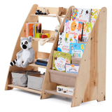 Goodevas CA 2in1Shelves-Kids-BG-CA 2in1 Montessori Shelf for Books and Toys Beige vendu par Veille sur toi