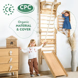 Goodevas CA 3IN1SWCSB-CA 6in1: Wooden Swedish Wall / Climbing ladder for Children + Swing Set + Slide Board vendu par Veille sur toi