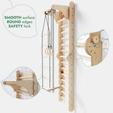 Goodevas CA 3IN1SWCSB-CA 6in1: Wooden Swedish Wall / Climbing ladder for Children + Swing Set + Slide Board vendu par Veille sur toi