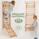 Goodevas CA 5IN1-SWCSAB-CA Wooden Swedish Wall 7in1/ Climbing ladder for Children + Swing Set + Slide Board + Art Add-on vendu par Veille sur toi