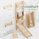 Goodevas CA 5IN1-SWCSAB-CA Wooden Swedish Wall 7in1/ Climbing ladder for Children + Swing Set + Slide Board + Art Add-on vendu par Veille sur toi