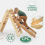 Goodevas CA 5MCS-TRIA-NET-CUSH-CA 5in1 Montessori Climbing Frame Set: Triangle Ladder + Arch/Rocker + Slide Board/Ramp + Netting rope + Cushion vendu par Veille sur toi