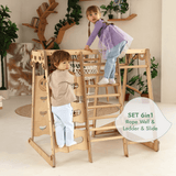 Goodevas CA 6in1 Indoor Jungle Gym for Toddler: Playground + Swings Set + Slide Board + Rope + Stairs vendu par Veille sur toi