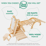 Goodevas CA 6MCS-TRIA-NET-CUSH-ART-CA 6in1 Montessori Climbing Frame Set: Triangle Ladder + Arch/Rocker + Slide/Ramp + Net + Cushion + Art Addition vendu par Veille sur toi