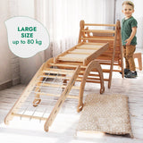 Goodevas CA 6MCS-TRIA-NET-CUSH-ART-CA 6in1 Montessori Climbing Frame Set: Triangle Ladder + Arch/Rocker + Slide/Ramp + Net + Cushion + Art Addition vendu par Veille sur toi