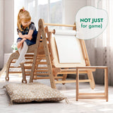 Goodevas CA 6MCS-TRIA-NET-CUSH-ART-CA 6in1 Montessori Climbing Frame Set: Triangle Ladder + Arch/Rocker + Slide/Ramp + Net + Cushion + Art Addition vendu par Veille sur toi
