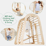 Goodevas CA IWPC-6IN1-CA Indoor Wooden Playground for Children - 6in1 Playground + Swings Set + Slide Board vendu par Veille sur toi