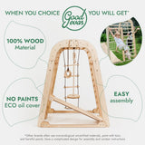 Goodevas CA IWPC-6IN1-CA Indoor Wooden Playground for Children - 6in1 Playground + Swings Set + Slide Board vendu par Veille sur toi