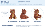 Hugimals HUG001BR Peluche lourde et apaisante - Darby l'ours - Hugimals vendu par Veille sur toi