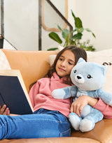 Hugimals HUG007CA Peluche lourde et apaisante - Frankie le chat - Hugimals vendu par Veille sur toi