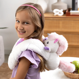 Hugimals HUG062UN-PB Peluche lestée enveloppante Hugaround - Echo la licorne - Hugimals vendu par Veille sur toi