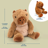 Hugimals HUG103CA-PB Peluche lourde et apaisante - Cam le capybara - Hugimals vendu par Veille sur toi