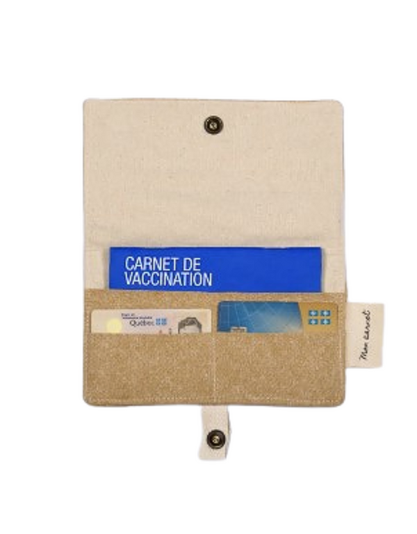 Protège Carnet de santé - Lin ligné beige - Sauge & Co