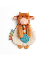 Itzy Ritzy 302801668 Jouet en peluche et anneau de dentition - Itzy Friends Lovey - Itzy Ritzy Vache Highland vendu par Veille sur toi