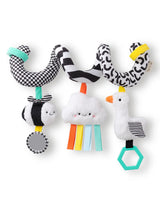 Itzy Ritzy 303101645 Jouet d'activité spirale pour siège d'auto ou poussette Bitzy Bespoke™ - Itzy Ritzy Contraste Noir & Blanc vendu par Veille sur toi