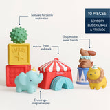 Itzy Ritzy 407002017 Jeu de blocs sensoriels Itzy Blocks™ - Cirque - Itzy Ritzy vendu par Veille sur toi