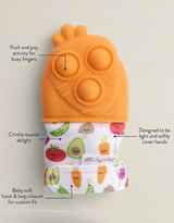 Itzy Ritzy Gants de dentition en silicone Itzy Mitt Pop™ - Itzy Ritzy vendu par Veille sur toi