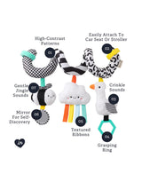 Itzy Ritzy Jouet d'activité spirale pour siège d'auto ou poussette Bitzy Bespoke™ - Itzy Ritzy vendu par Veille sur toi