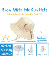 Jan & Jul Chapeau Bob en Coton - Marguerites Violettes - Jan & Jul vendu par Veille sur toi