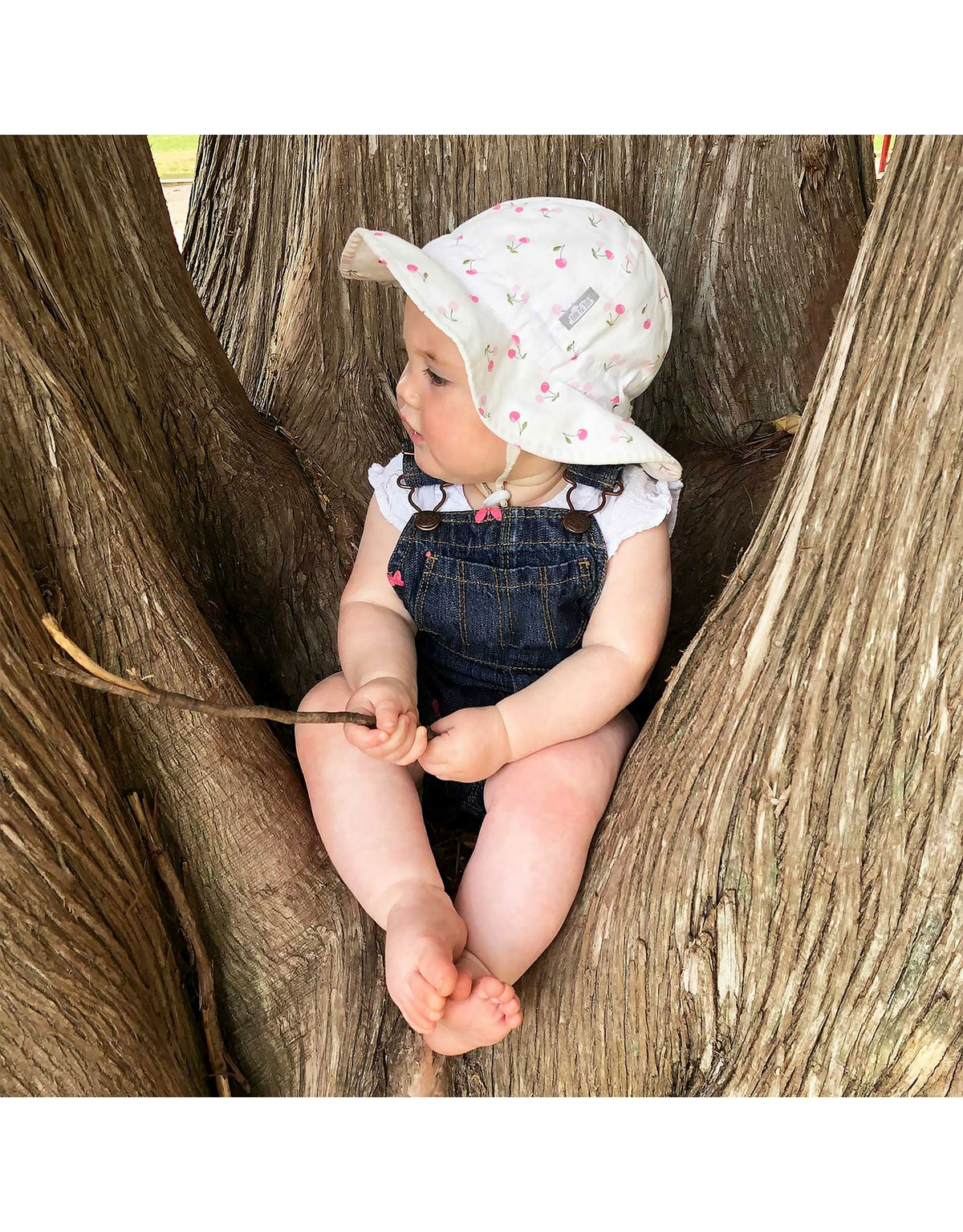 Jan & Jul Chapeau De Soleil Ajustable Godet Pour Fille - Protection UPF50+ - Tie-Dye Pastèque Taille L (2-5 Ans)