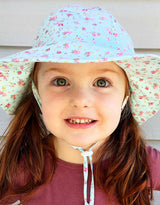 Jan & Jul Chapeau Soleil Floppy en Coton - Rétro Rose Fleuri - Jan & Jul vendu par Veille sur toi