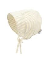 Jan & Jul HBN-BES-M Bonnet pour bébé en coton - Rayures beige - Jan & Jul vendu par Veille sur toi