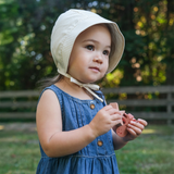 Jan & Jul HBN-BES-M Bonnet pour bébé en coton - Rayures beige - Jan & Jul vendu par Veille sur toi