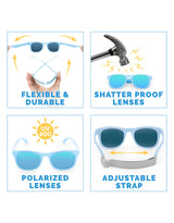 Jan & Jul Lunette de Soleil Polarisée Urban pour Enfant - Bleu Givré - Jan & Jul vendu par Veille sur toi