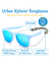 Jan & Jul Lunette de Soleil Polarisée Urban pour Enfant - Bleu Givré - Jan & Jul vendu par Veille sur toi