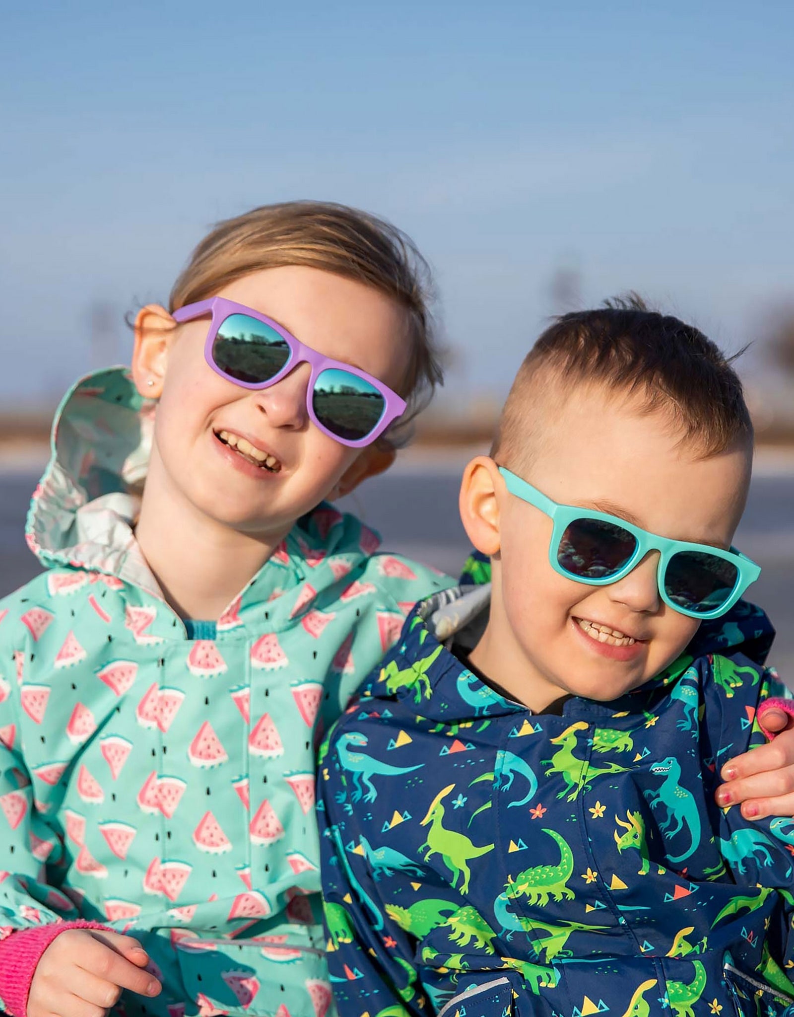 Lunettes De Soleil Pilot Or Miroir Bleu UV400 - Enfants Unisexe, Monture Métal, Neuf