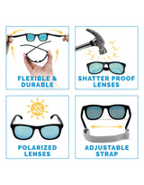 Jan & Jul Lunette de Soleil Polarisée Urban pour Enfant - Noir Aurore - Jan & Jul vendu par Veille sur toi