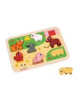 Janod J07121 Casse tête en bois chunky - À la ferme - 7 pièces - Janod vendu par Veille sur toi