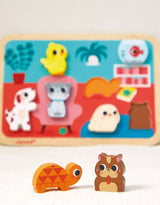 Janod J07122 Casse tête en bois chunky - Les animaux domestiques - 7 pièces - Janod vendu par Veille sur toi
